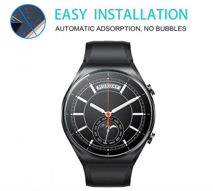 Set 2 folii protectie sticla securizata Natbok pentru Xiaomi Watch S1 [4]