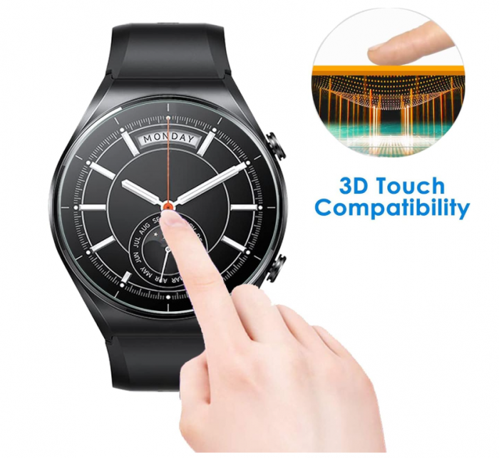 Set 2 folii protectie sticla securizata Natbok pentru Xiaomi Watch S1 [3]