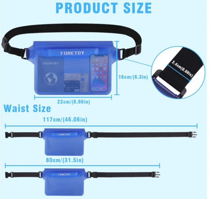 Set 2 genti impermeabile FORETOY pentru plaja sau sporturi acvatice [6]