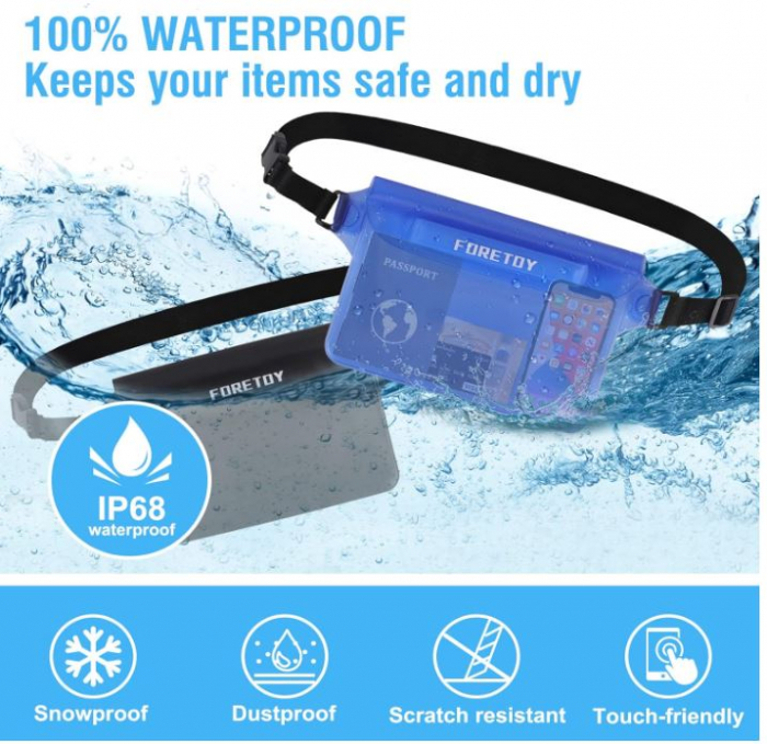 Set 2 genti impermeabile FORETOY pentru plaja sau sporturi acvatice [2]