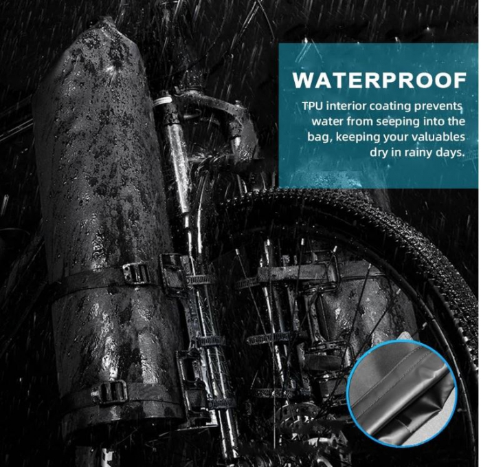 Set 2 genti pentru bicicleta Lixada, multifunctionale, 2x3L, impermeabil, negru [6]