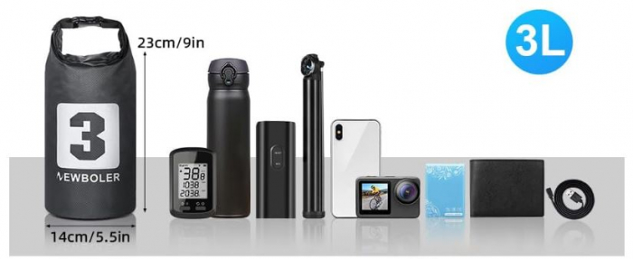 Set 2 genti pentru bicicleta Lixada, multifunctionale, 2x3L, impermeabil, negru [5]