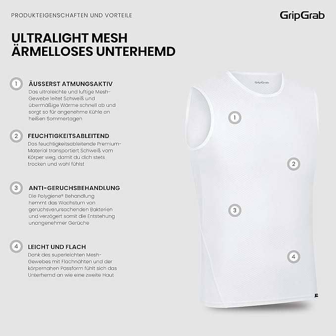 Set 2 maiouri pentru ciclism GripGrab, alb, XL [2]