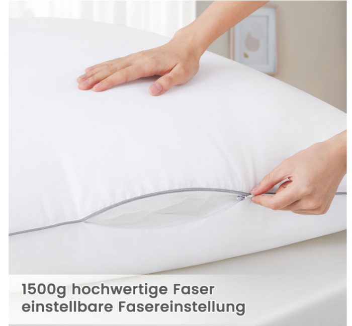 Set 2 perne BedStory, 80 x 80 cm, umplutură premium din microfibră 1500 g x 2 [2]