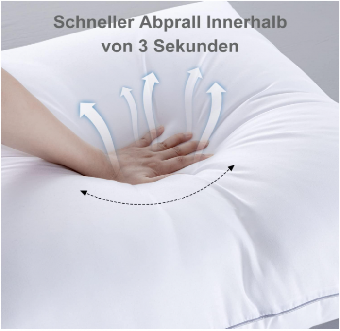 Set 2 perne BedStory, 80 x 80 cm, umplutură premium din microfibră 1500 g x 2 [5]