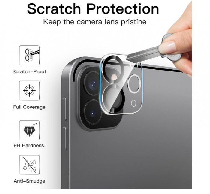 Set 2 protectii camera JETech pentru iPad Pro 11 inchi/12,9 inchi (lansare 2022/2021/2020) [4]