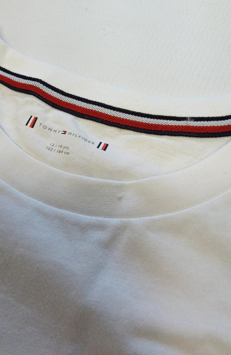 Set 2 tricouri cu maneca scurta pentru baieti Tommy Hilfiger, alb/gri, 12-14 ani, 152-164 cm [3]