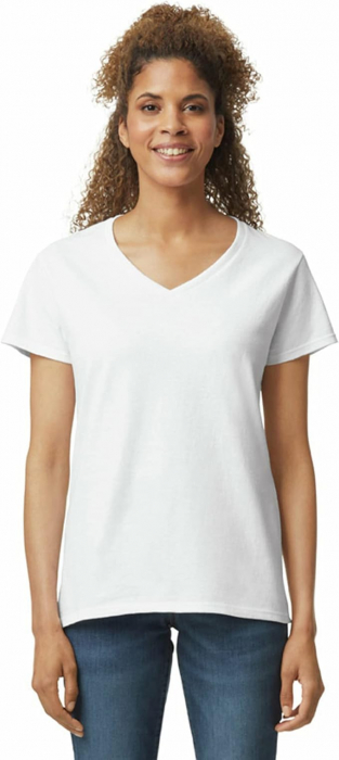 Set 2 tricouri cu maneca scurta pentru femei Gildan, alb, L [5]