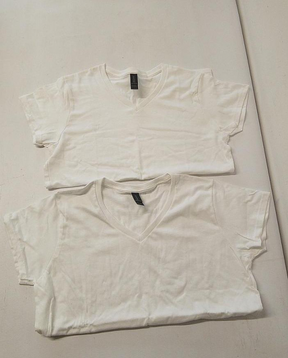 Set 2 tricouri cu maneca scurta pentru femei Gildan, alb, L [4]