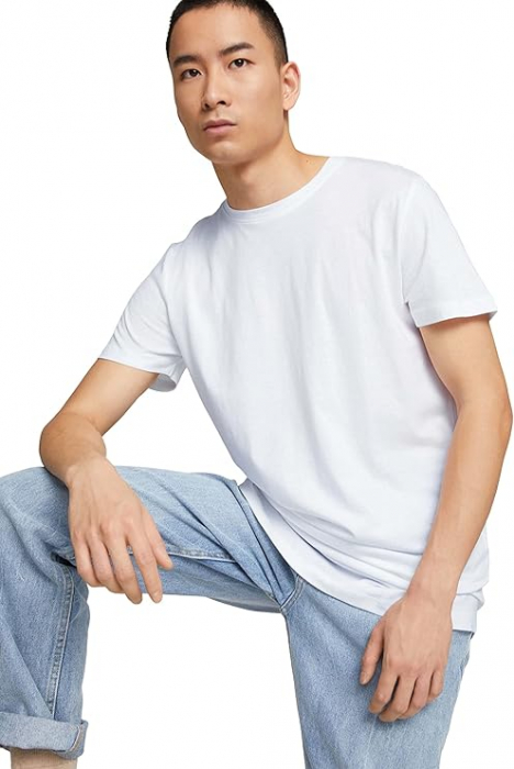 Set 2 tricouri cu maneca scurta pentru barbati Tom Tailor Denim, alb, M [5]