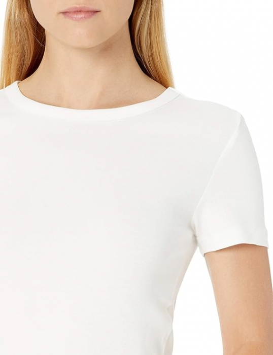 Set 2 tricouri cu maneca scurta pentru femei Amazon Essentials, alb, L [4]