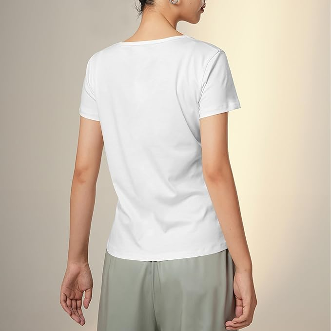 Set 2 tricouri cu maneca scurta pentru femei LiKing, alb+gri, M [3]