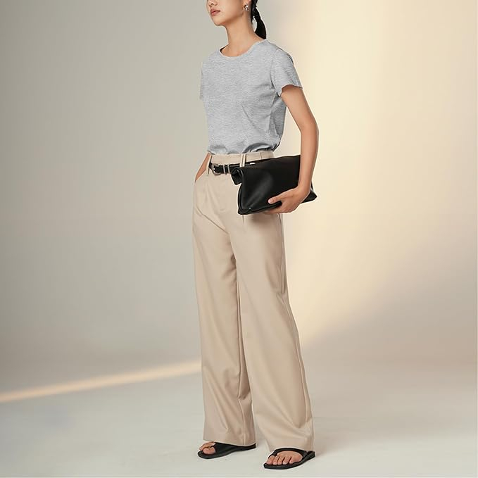 Set 2 tricouri cu maneca scurta pentru femei LiKing, alb+gri, M [4]