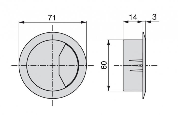 Set 20 suporti trecere cabluri Emuca 3196315, garnituri pentru masa/birou/blat, diametru 60mm, alb [2]