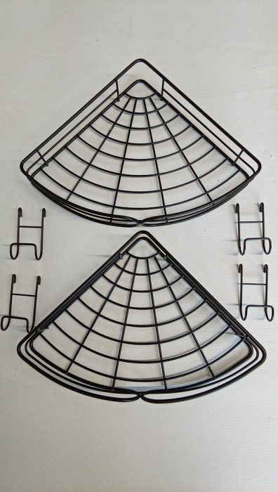 Set 2x Raft de dus, etajera de colt pentru baie [2]