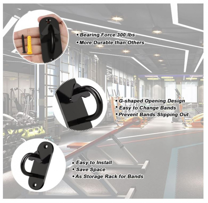 Set 3 ancore de perete pentru benzi de rezistenta Longzhuo [5]