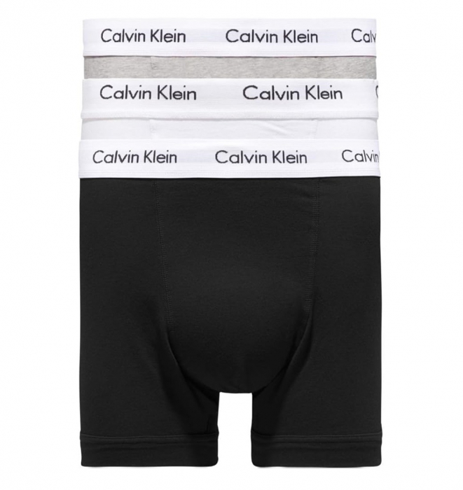 Set 3 boxeri pentru barbati Calvin Klein Trunk 3pk 0000U2662G, negru/alb/gri, L [7]