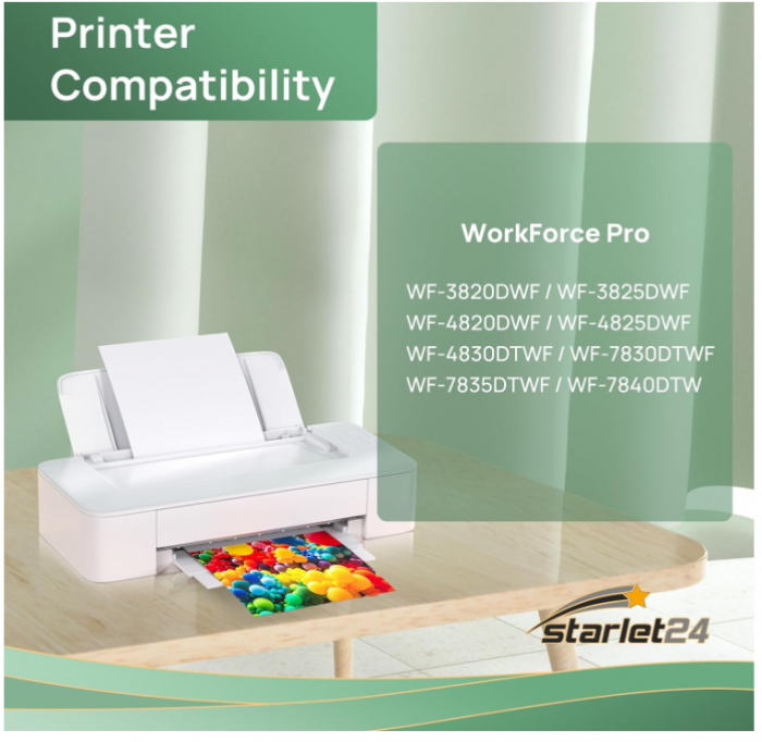 Set 3 cartușe de cerneală Starlet24 compatibile pentru Epson 405XL, Cyan, Magenta, Galben [3]