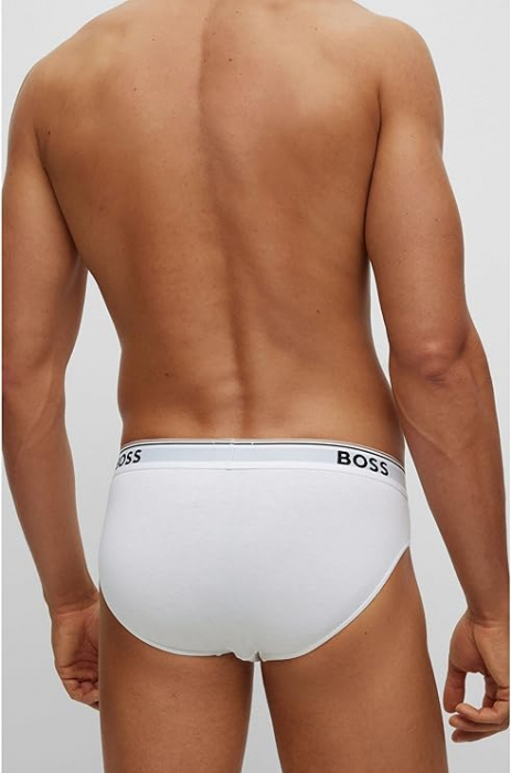 Set 3 chiloti pentru barbati HUGO BOSS 50475273, alb, M [6]