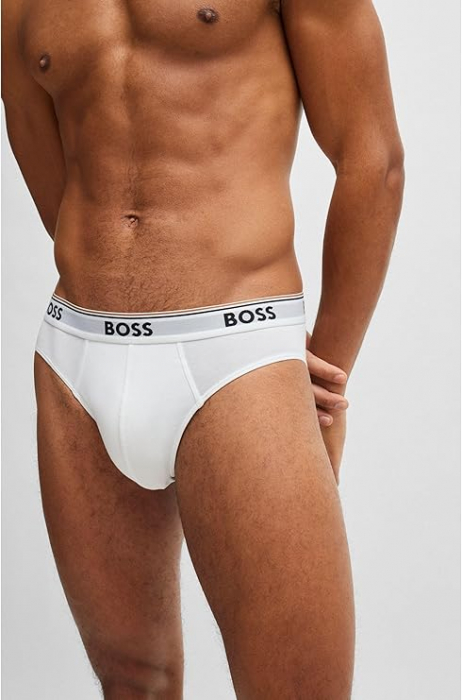 Set 3 chiloti pentru barbati HUGO BOSS 50475273, alb, M [4]