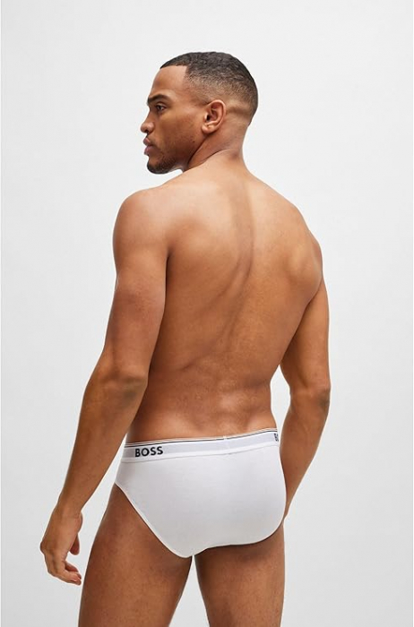 Set 3 chiloti pentru barbati HUGO BOSS 50475273, alb, M [3]