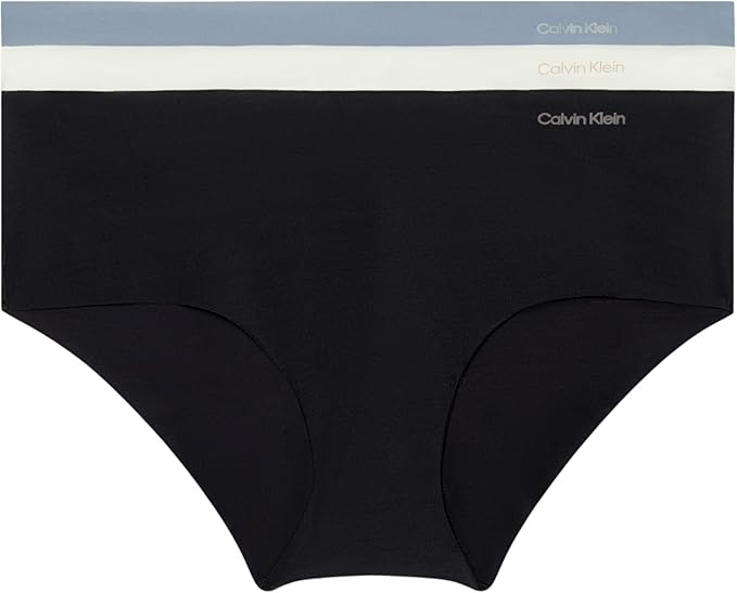 Set 3 chiloti pentru femei Calvin Klein Hipsters 000QD3559E, negru/alb/albastru, S [2]