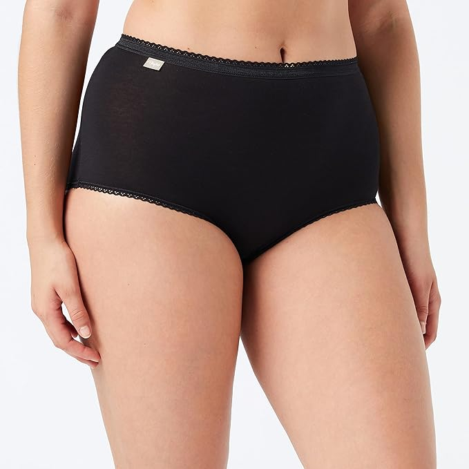 Set 3 chiloti pentru femei Playtex Cotton Stretch, x3 Maxi, negru, marime 44 [2]