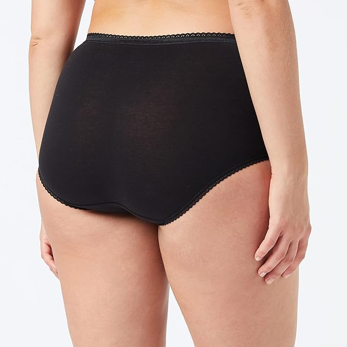 Set 3 chiloti pentru femei Playtex Cotton Stretch, x3 Maxi, negru, marime 44 [4]