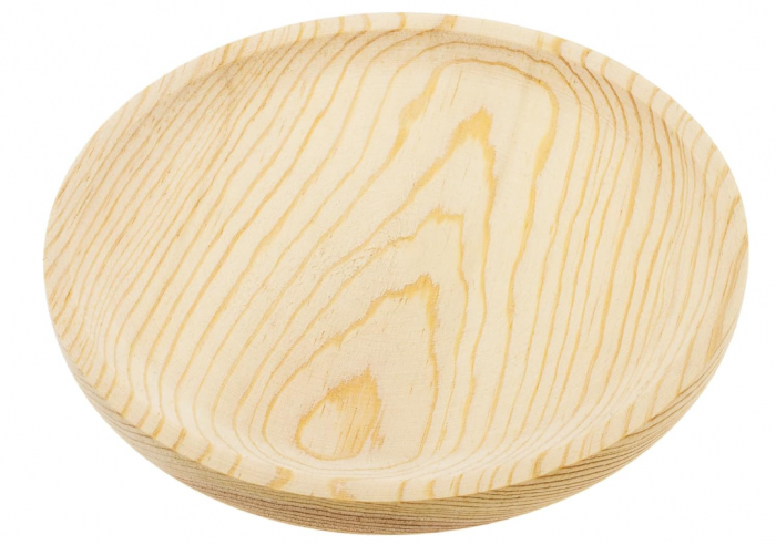Set 3 Farfurii din lemn PoPproduct de 22, 18 si 16 cm diametru, realizate manual în Galicia [2]