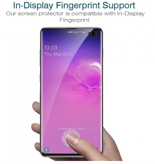 Set 3 Folii de protectie pentru ecran LK pentru Samsung Galaxy S10 Plus [5]