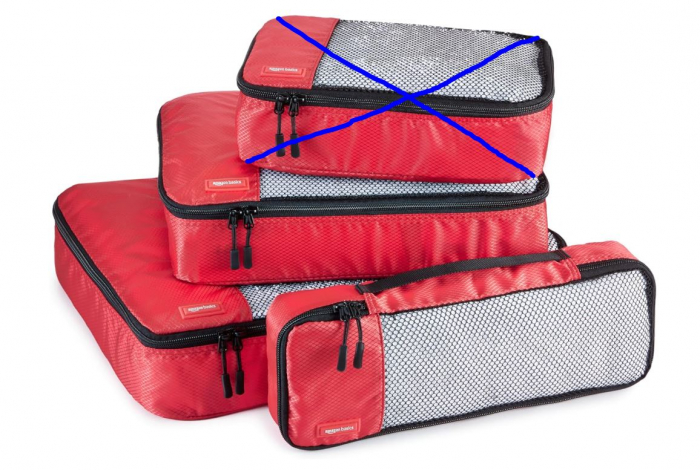 Set 3 oragnizatoare pentru calatorie Amazon Basics, rosu [4]