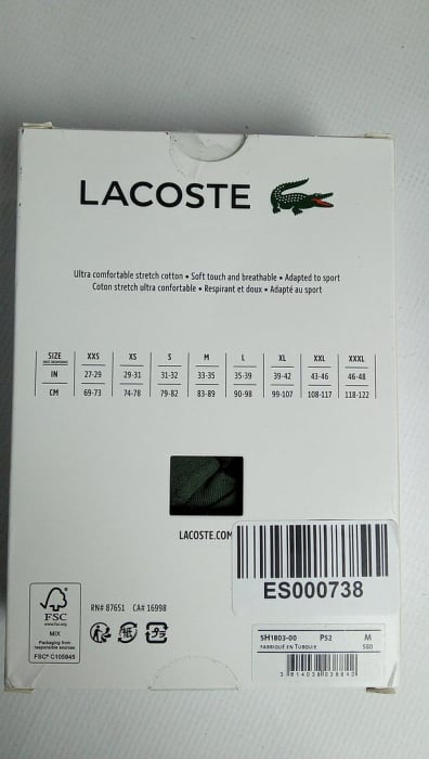 Set 3 perechi Boxeri pentru bărbați Lacoste 5h1803, Marimea M (83-89cm) [3]