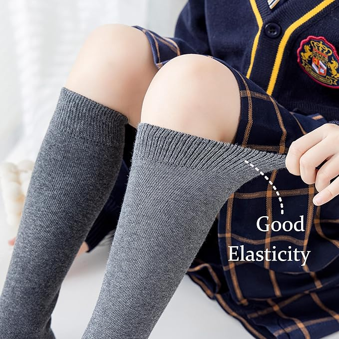 Set 3 perechi de sosete lungi pentru fete Marchare, negru/alb/albastru, 10-14 ani [5]