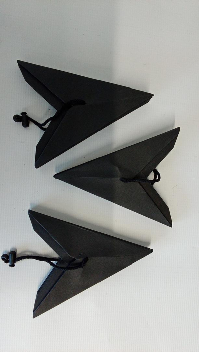 Set 3 Stele Pliabile SUNBEAUTY, din Hârtie, pentru Crăciun, negru [2]