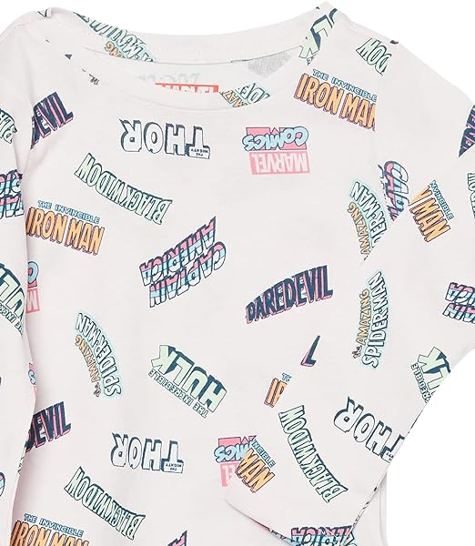 Set 3 tricouri Amazon Essentials pentru fete cu Marvel, Marimea 3T-4T (3-4 ani) [5]