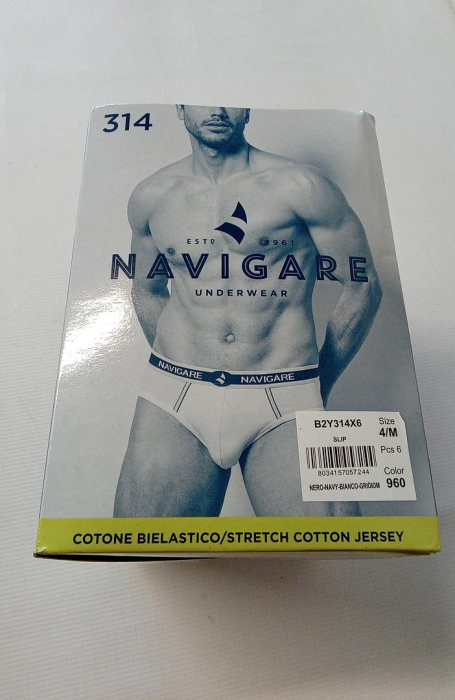 Set 6 chiloti pentru barbati Navigare 314, negru/bleumarin/gri/alb, marime M [3]