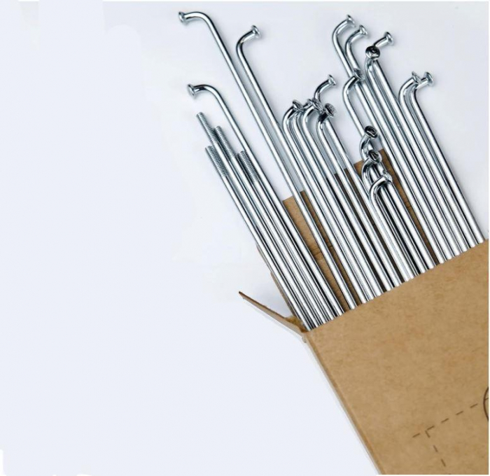 Set 36 spițe curbate pentru bicicletă LUXU 14G J, din oțel inoxidabil, 272 mm [3]