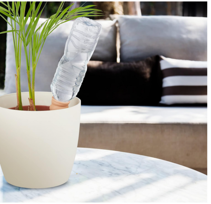 Set 4 conuri pentru irigare Relaxdays de 1.5L, HxD 16.5x5 cm, lut [2]