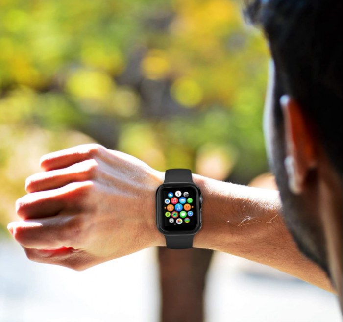 Set 4 huse Jvchengxi pentru Apple Watch Series 9 / Seria 8 / Seria 7, protecție din sticlă [3]