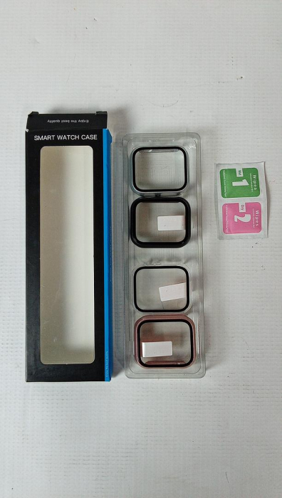 Set 4 huse Jvchengxi pentru Apple Watch Series 9 / Seria 8 / Seria 7, protecție din sticlă [2]