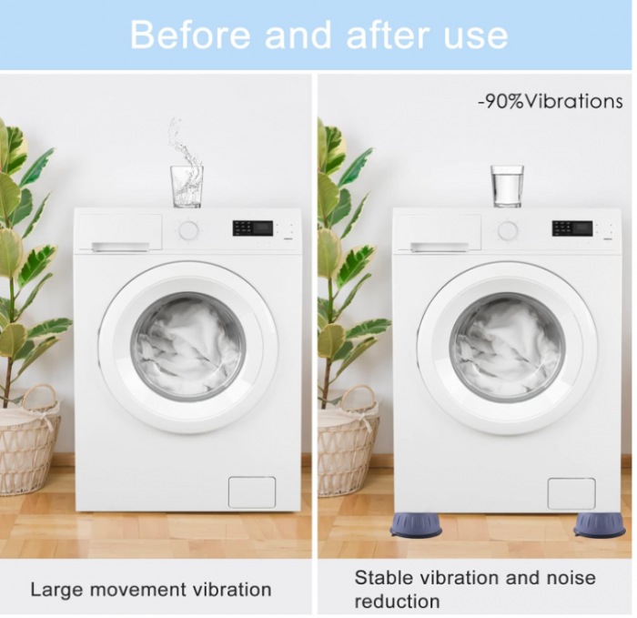 Set 4 picioruse antivibratii Nutabevr pentru mașină de spalat rufe, uscator, frigider [8]