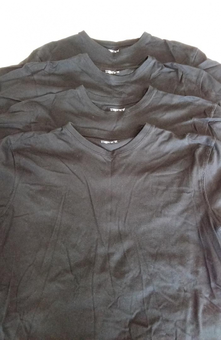 Set 4 tricouri cu maneca scurta pentru barbati Lower East Le105, negru, L [3]