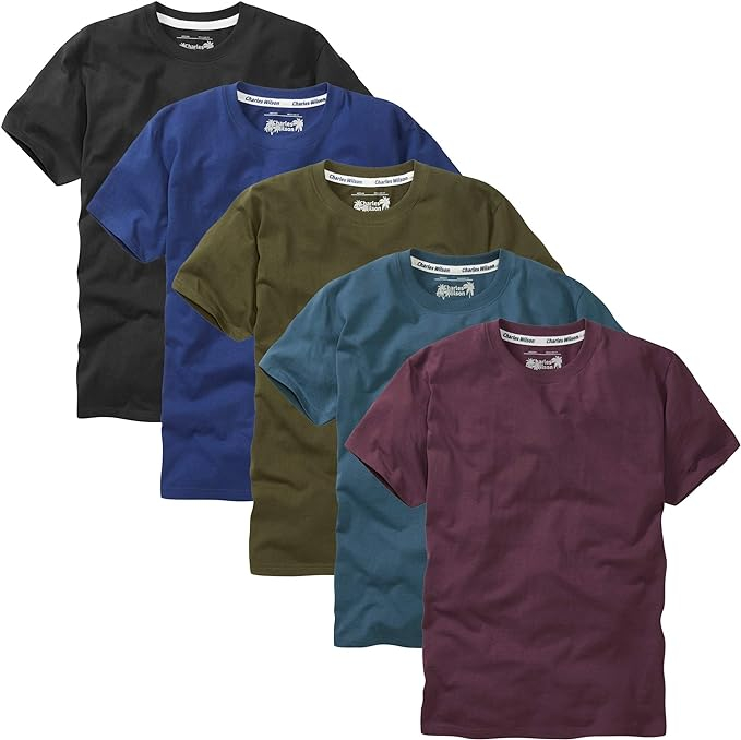 Set 5 tricouri cu maneca scurta Charles Wilson pentru barbati, M [2]