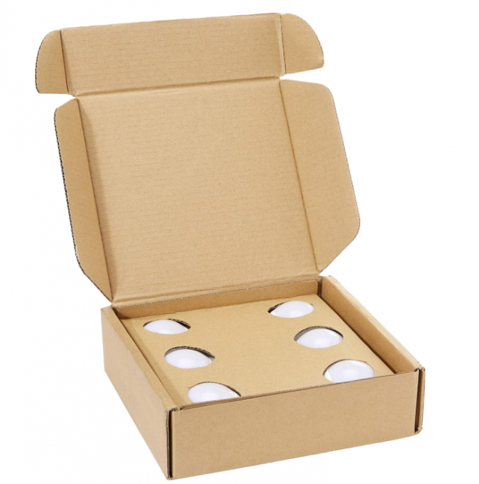 Set 6 becuri LED E27 Amazon Basics, echivalent 60W, 9 wați, alb cald [4]