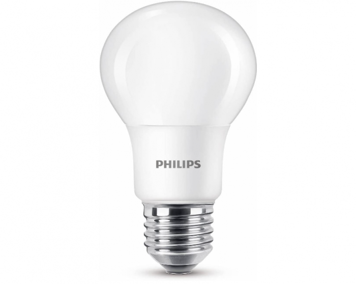 Set 6 Becuri PHILIPS LED E27, 8W (60W), alb cald [3]