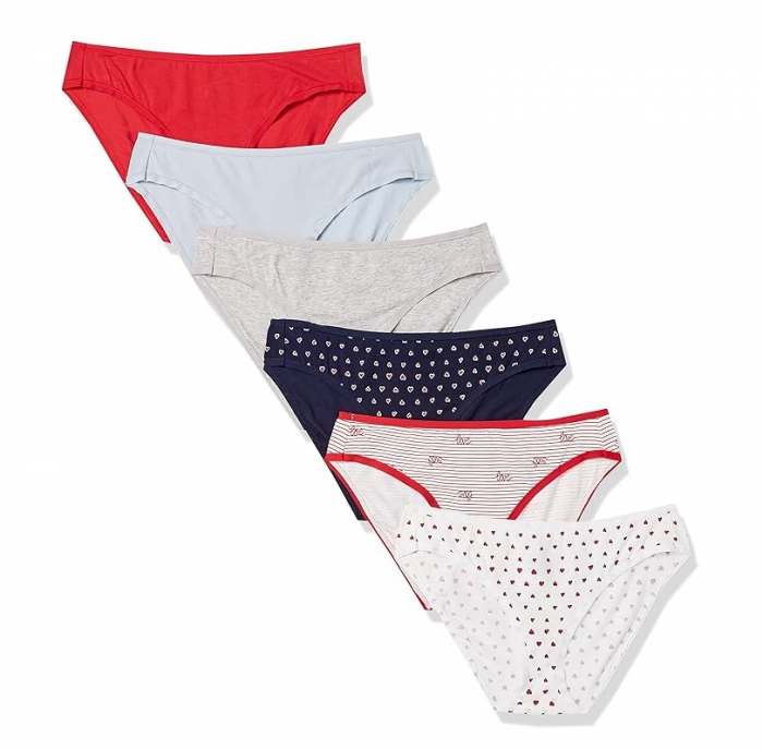 Set 6 chiloti pentru femei Amazon Essentials, multicolor, L [1]