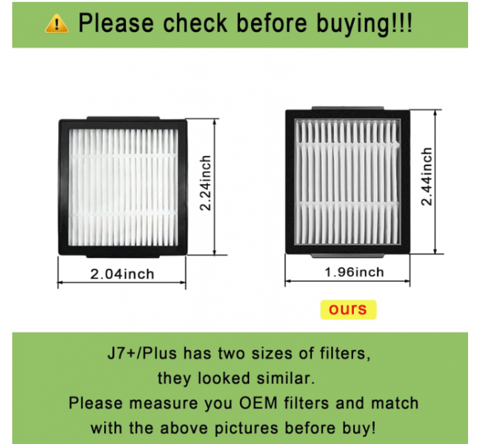 Set 6 Filtre HEPA pentru iRobot Roomba I & J & E [5]