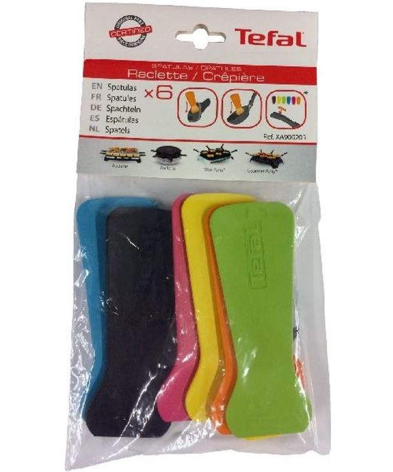 Set 6 spatule pentru gratat raclette, GROUPE SEB XA900203, culori diferite [2]