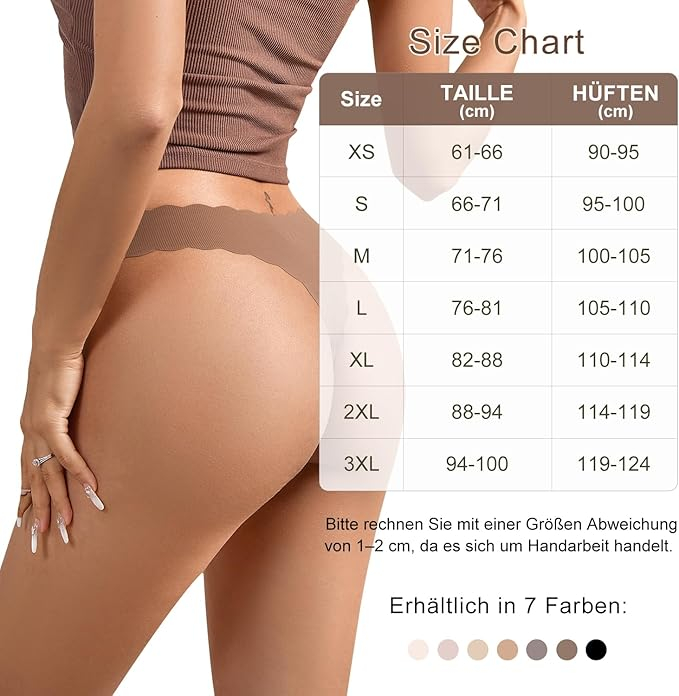 Set 7 chiloti pentru femei SHARICCA, tanga fara cusaturi, multicolor, XL [2]