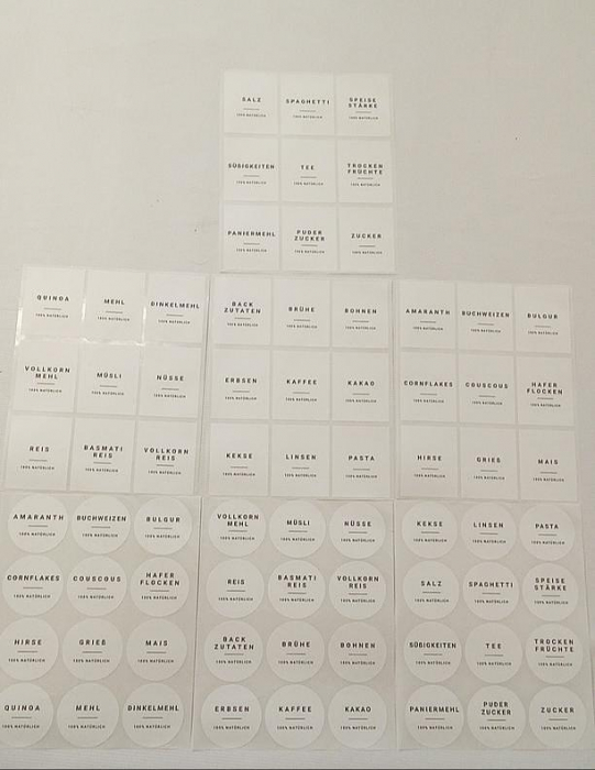 Set 72 Etichete autoadezive pentru bucatarie, in germana [2]